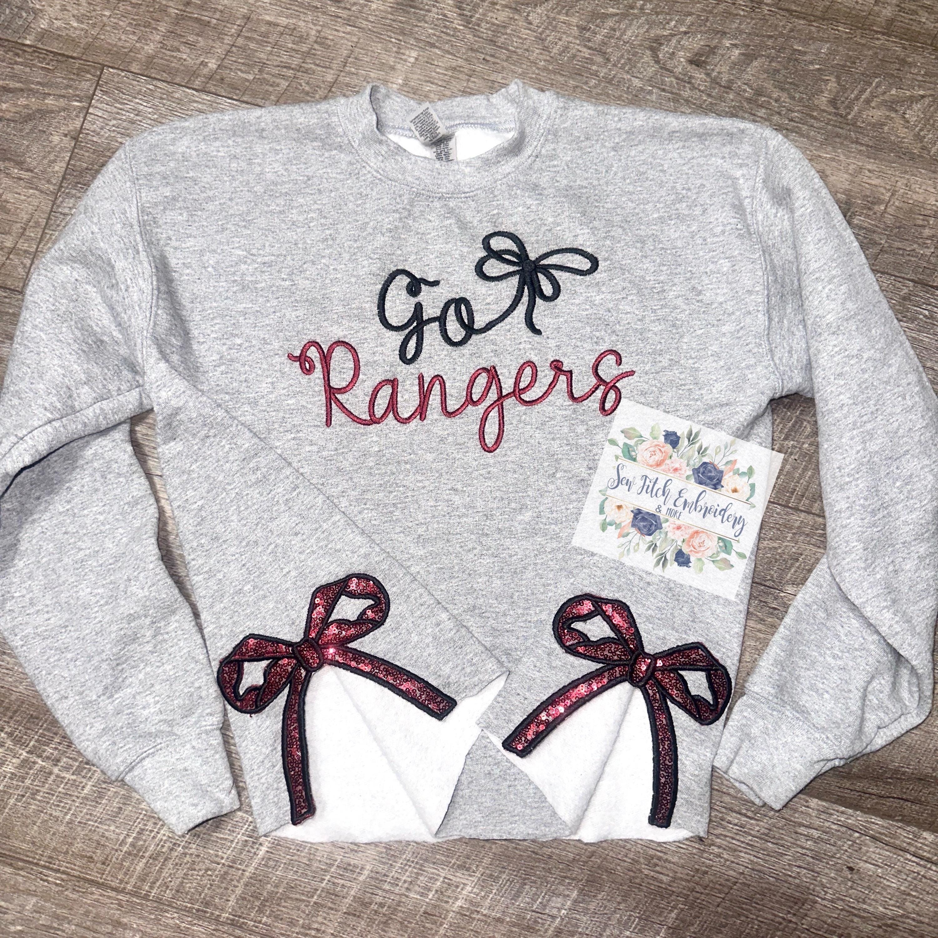 Custom Mascot embroidered sweatshirt | Side Bow sweatshirt | Custom sweatshirt | embroidered sweatshirt |