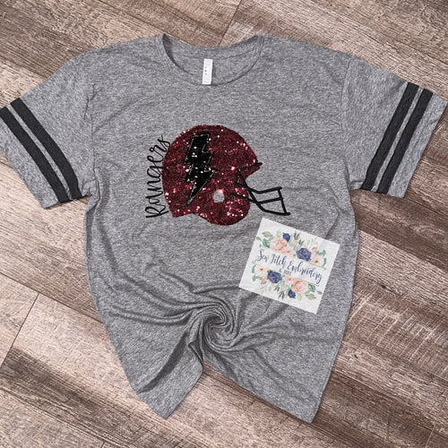 football shirt  | football mascot shirt | glitter football | sequin football shirt | football mom | football grandma | football sister