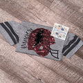 football shirt  | football mascot shirt | glitter football | sequin football shirt | football mom | football grandma | football sister