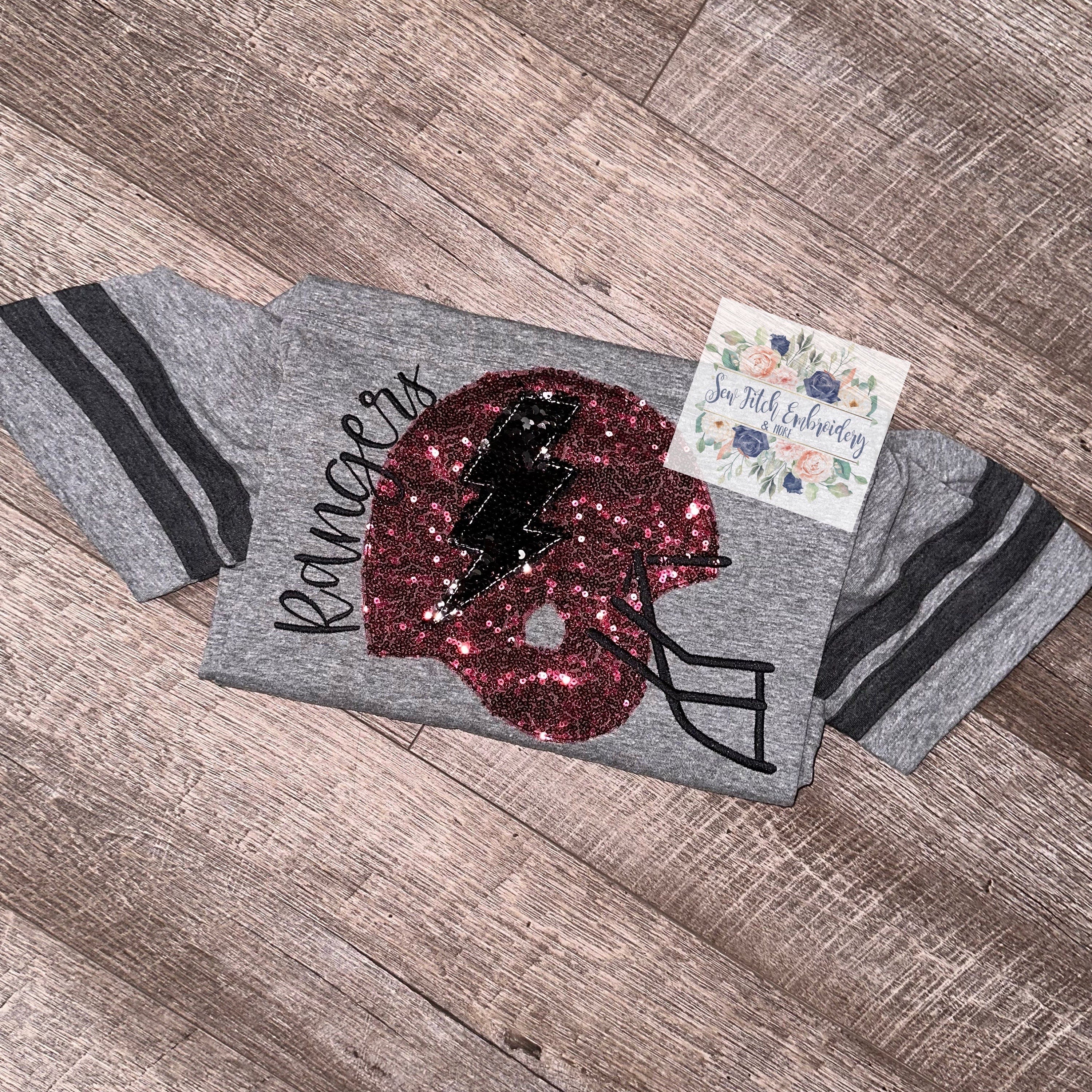 football shirt  | football mascot shirt | glitter football | sequin football shirt | football mom | football grandma | football sister